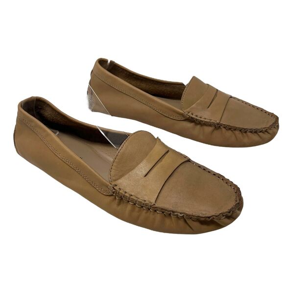 Michael Shannon Women Elaine Tan Leather Slip On Driving Moccasin 8.5 - Picture 3 of 8